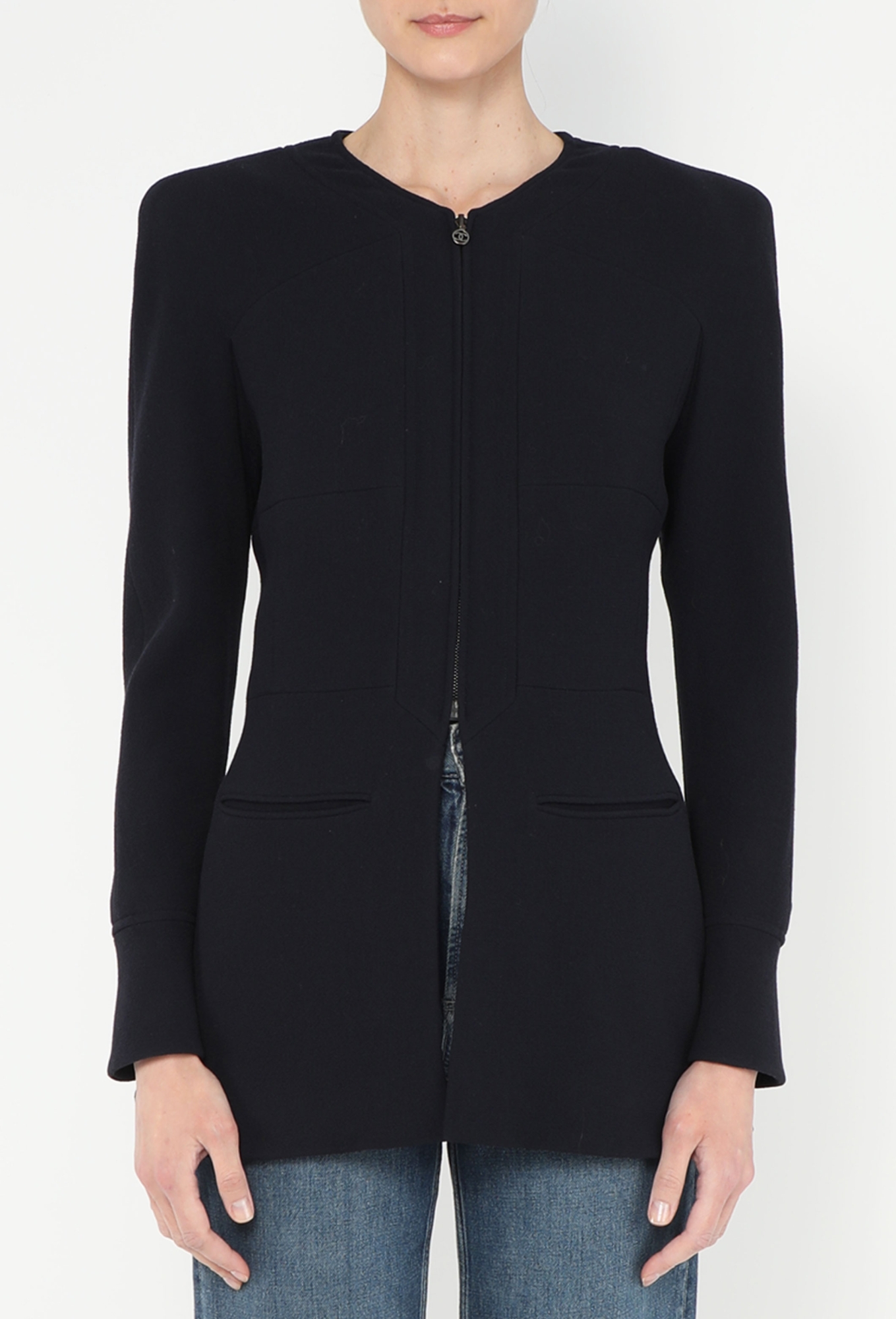 Vintage Hourglass Crêpe 'CC' Jacket