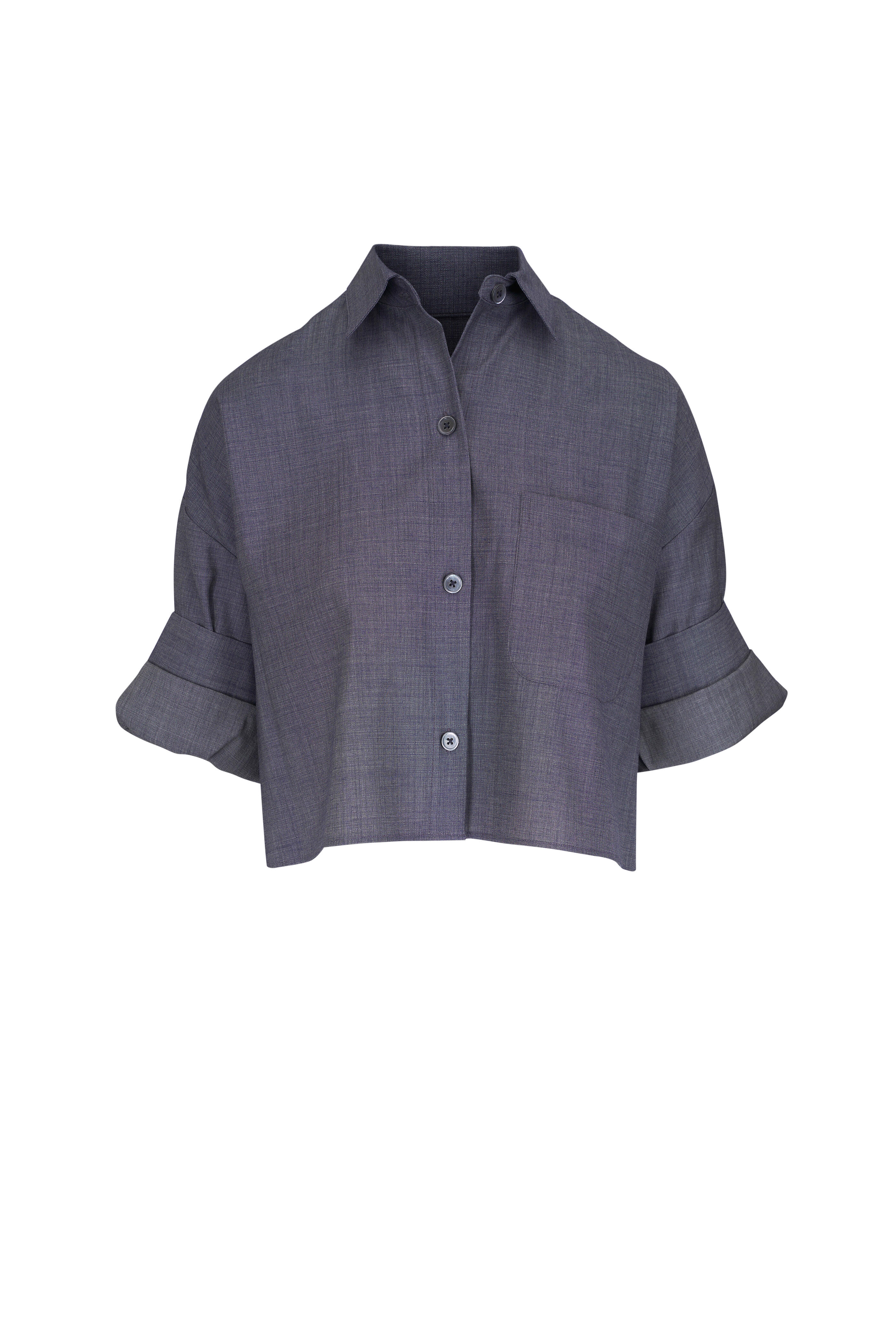 Next Ex Shirt in Lightweight Viscose Wool